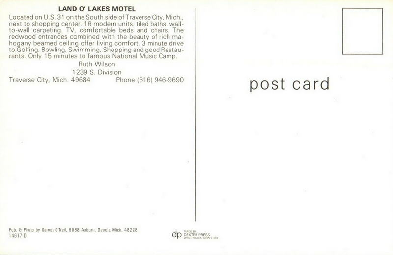 Land O Lakes Motel - Old Postcard (newer photo)